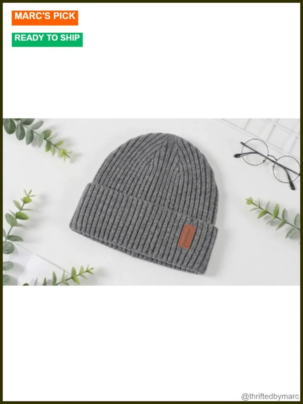 Slouchy Ribbed Beanie - Lightweight & Breathable Skull Cap, One Size